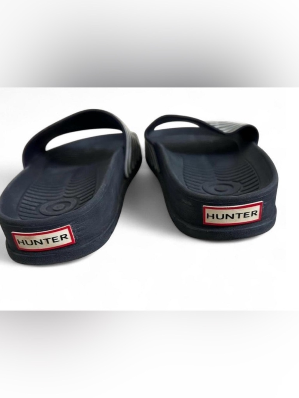 HUNTER x Target colab Women’s Navy and White Slide Sandles